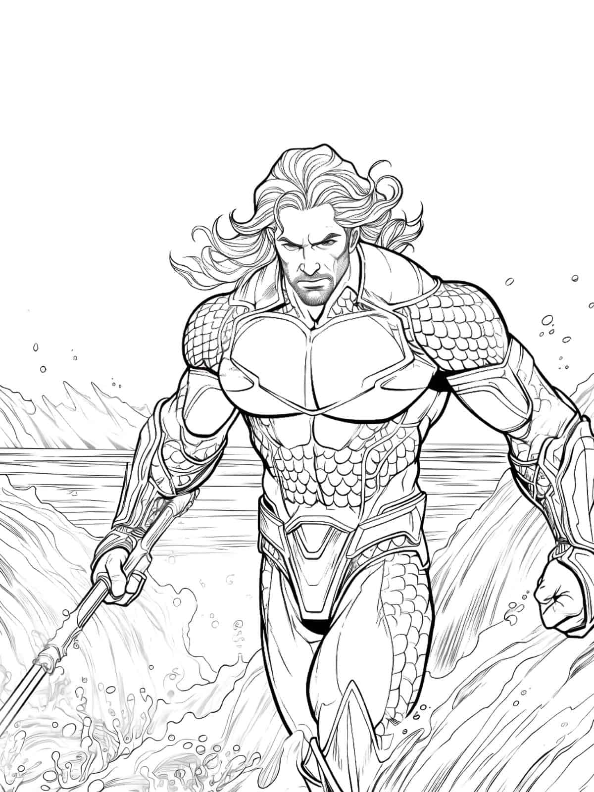 Free Printable Aquaman Coloring Pages