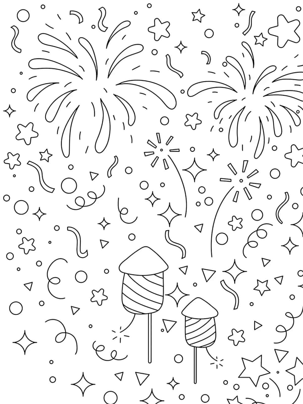 Free Printable Happy New Year Coloring Sheets