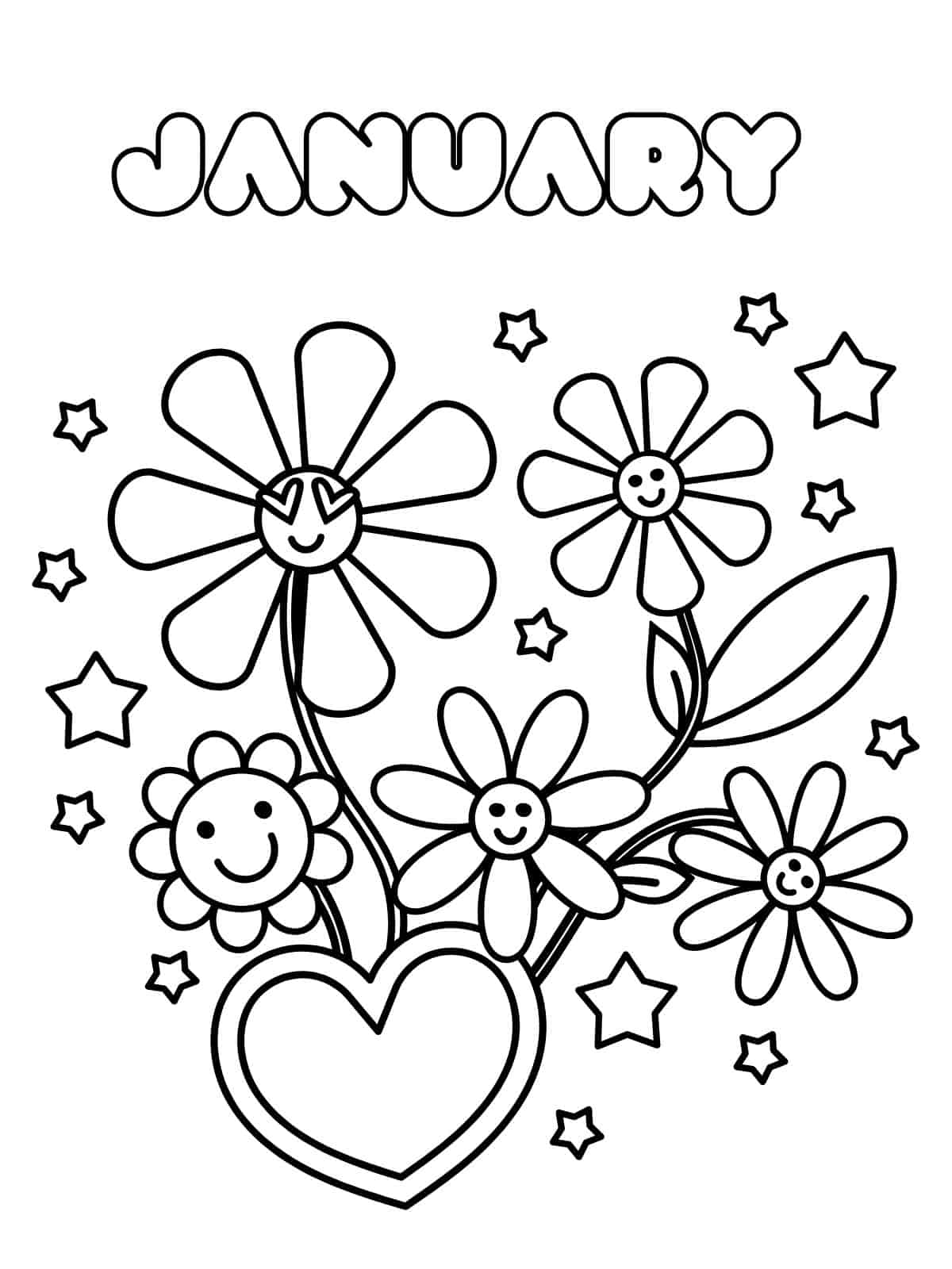 Free Printable January Coloring Pages