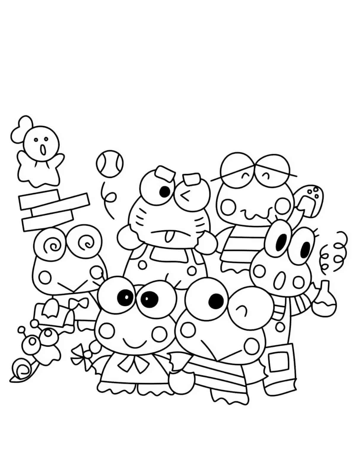 Free Printable Keroppi Coloring Pages