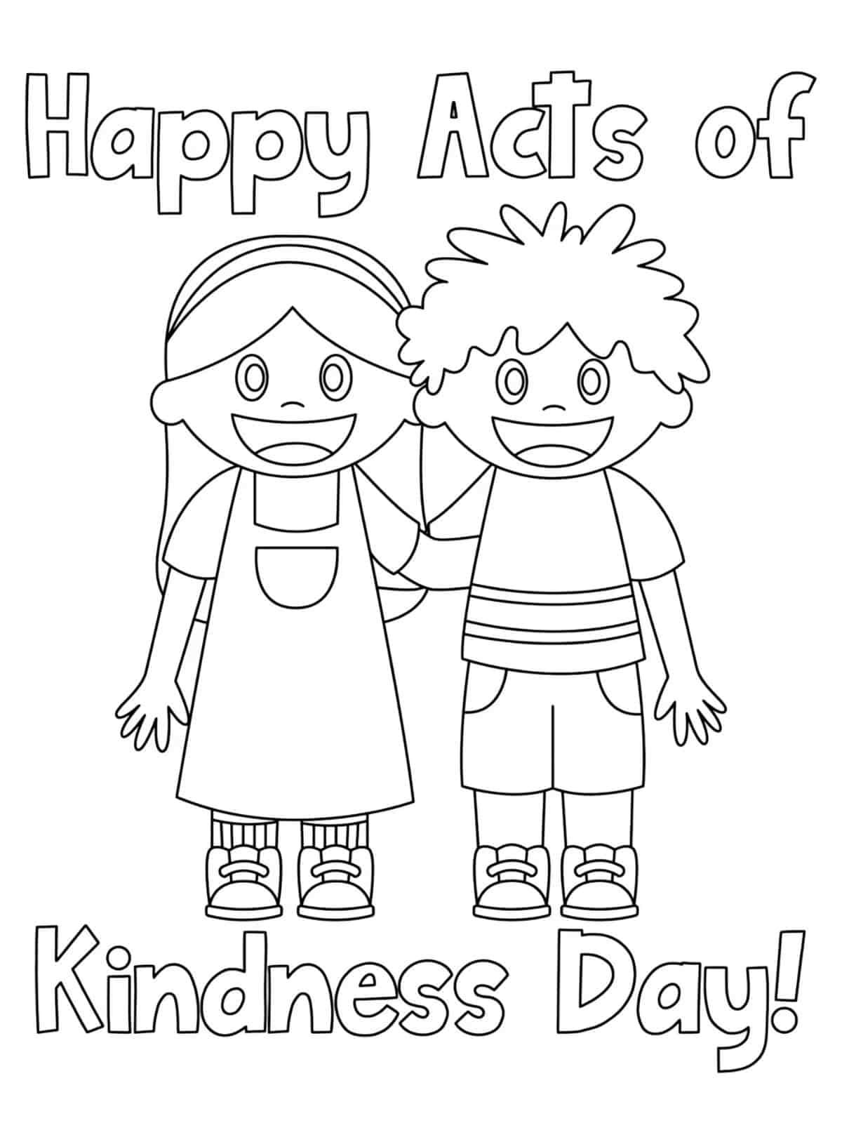 Free Printable Kindness Coloring Pages