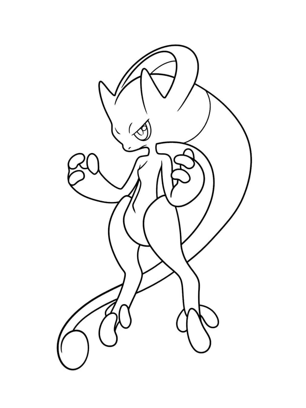 Free Printable Mewtwo Coloring Pages