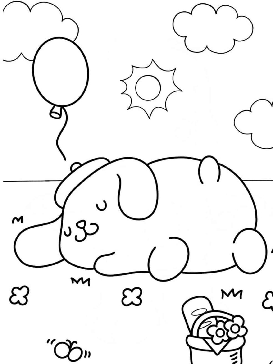 25+ Free Pompompurin Coloring Pages For Kids 🎨🧡 - Coloringpagesforkids.net