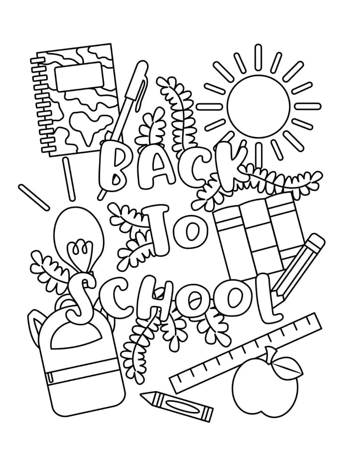 Fun Back To School Coloring Sheets