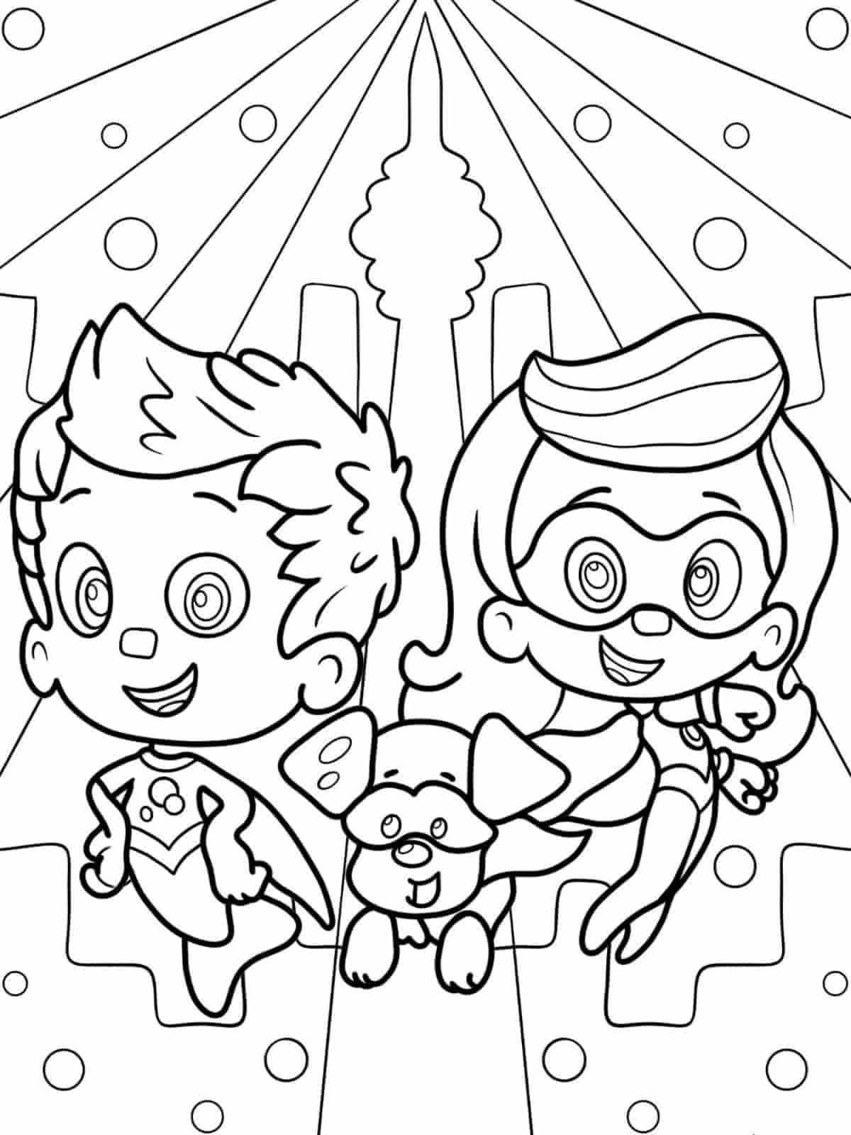 Fun Bubble Guppies Coloring Sheets