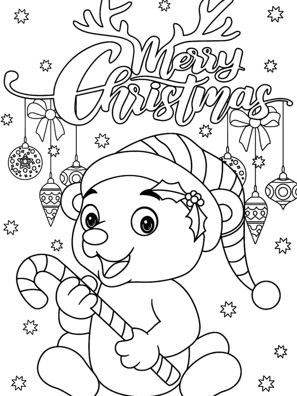 Fun Free Candy Cane Coloring Books