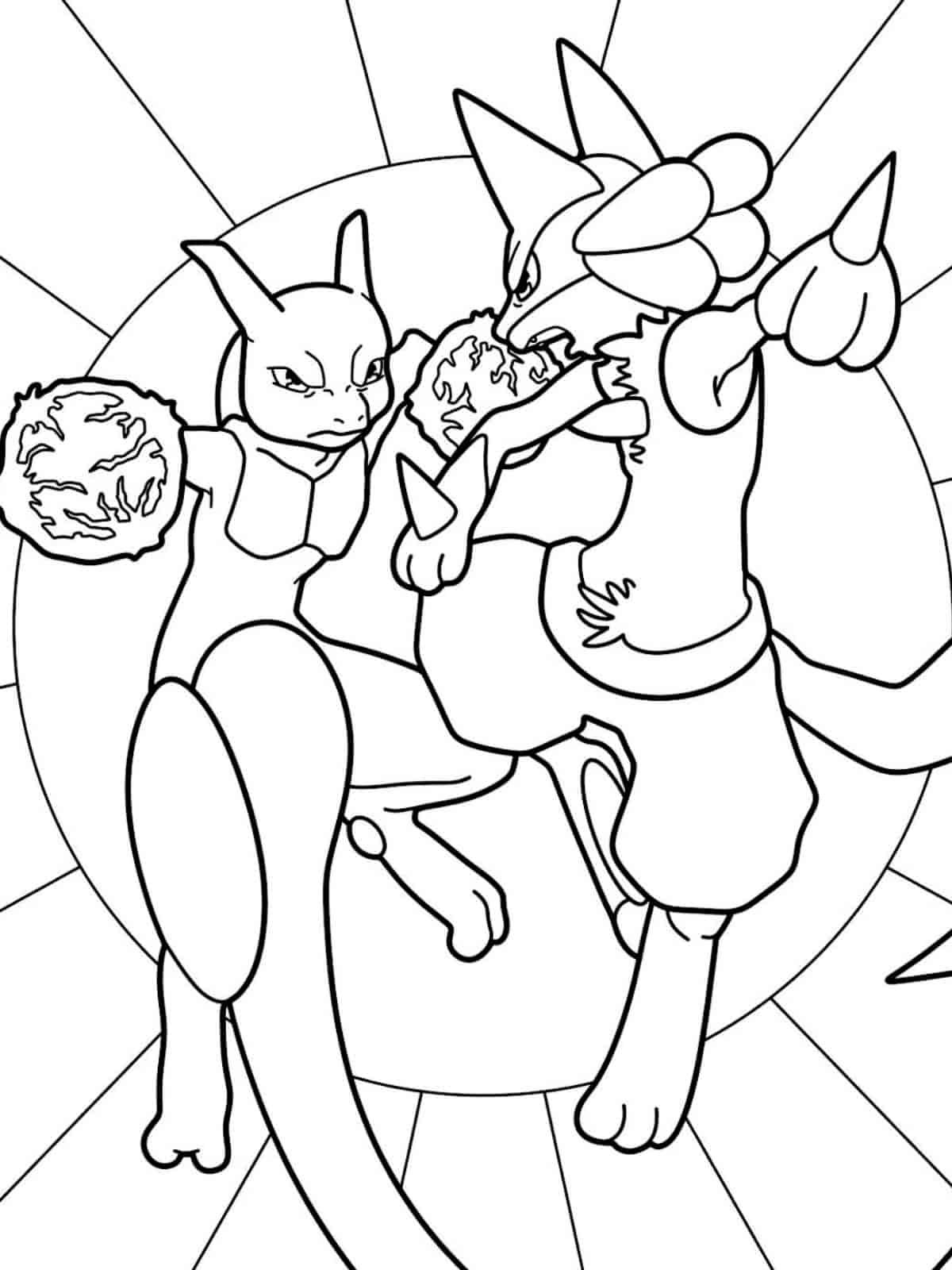 Fun Mewtwo Coloring Pages For Toddlers