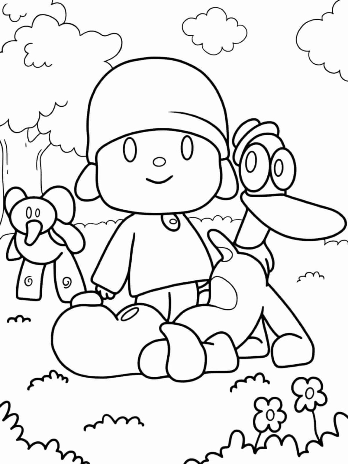 23 Free PDF Pocoyo Coloring Pages - Fun Pocoyo Coloring Sheets 1152x1536 