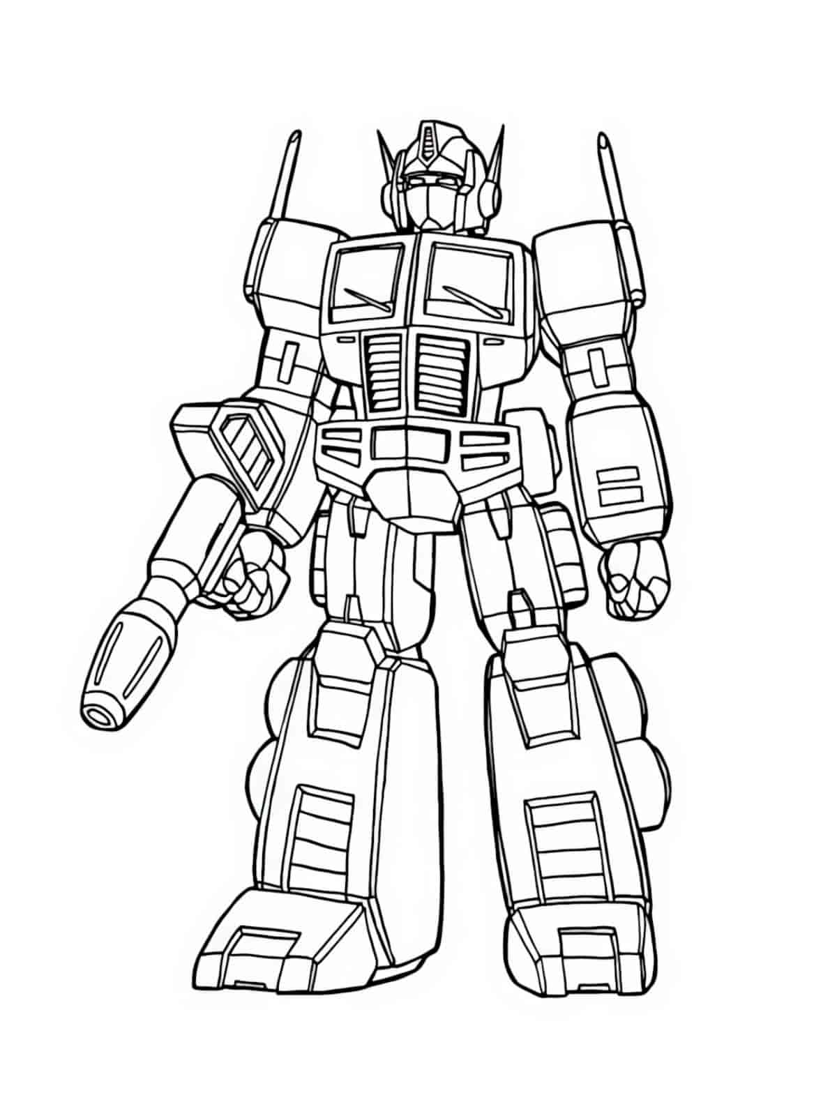 Fun Transformer Coloring Pages For Toddlers