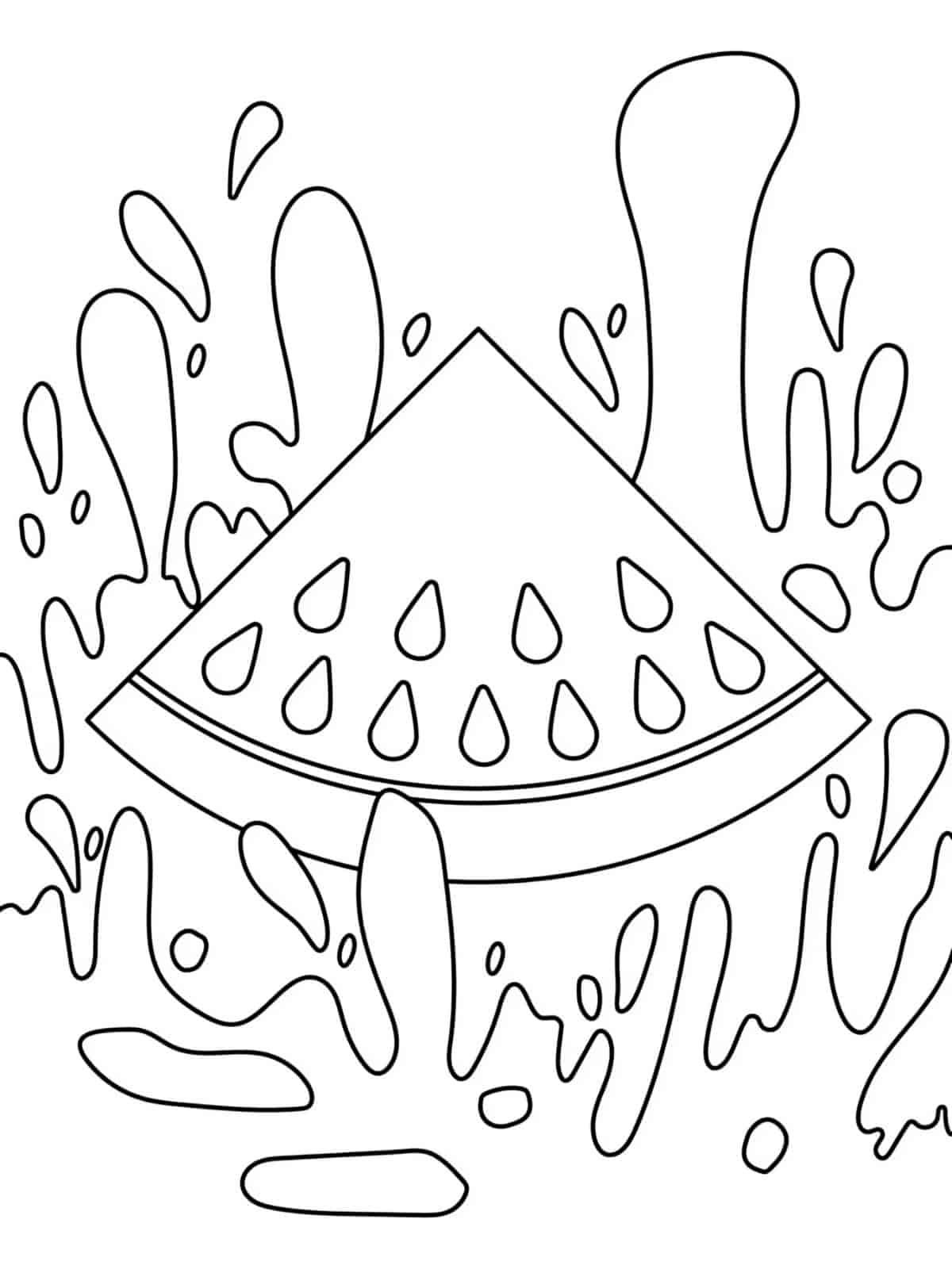 Fun Watermelon Coloring Sheets