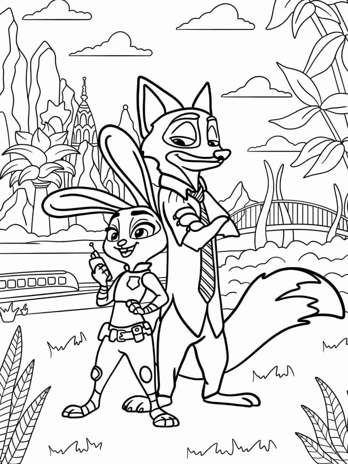 Fun Zootopia Coloring Pages