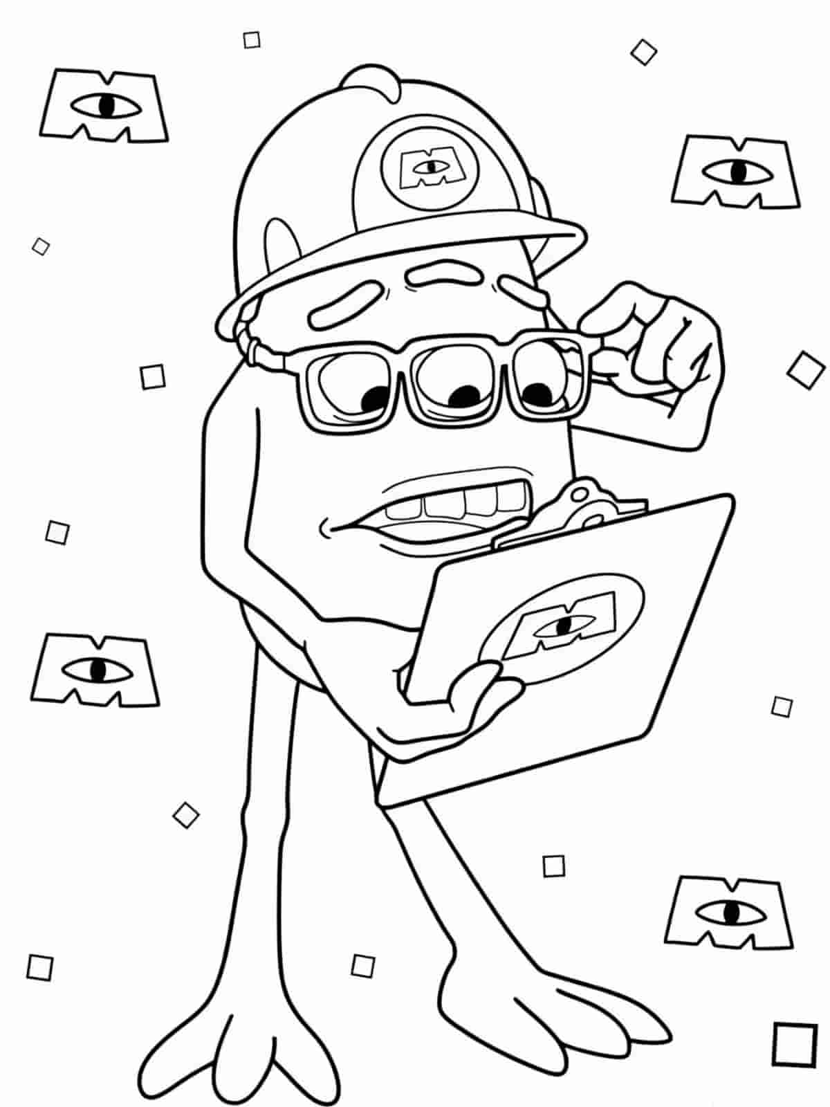 Funny Monster Inc Coloring Pages