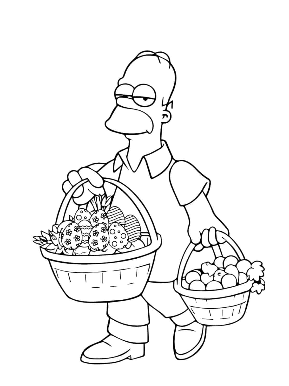 Funny Simpsons Coloring Pages