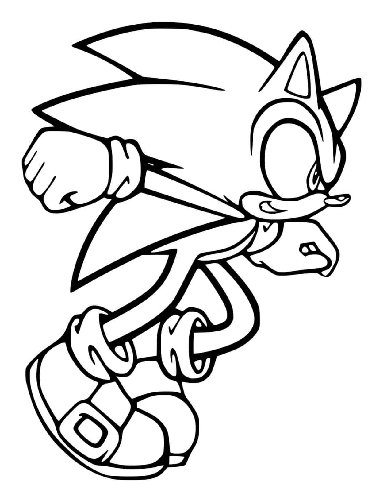 Funny Sonic The Hedgehog Coloring Pages