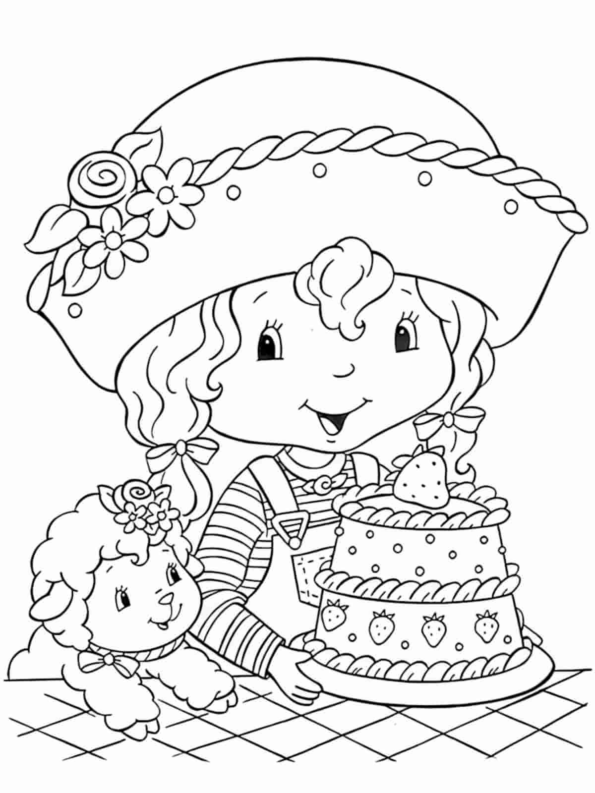 Funny Strawberry Coloring Pages For Kids