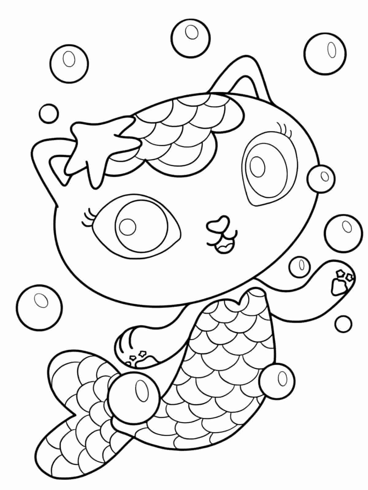 Gabbys Dollhouse Birthday Party Coloring Pages For Kids