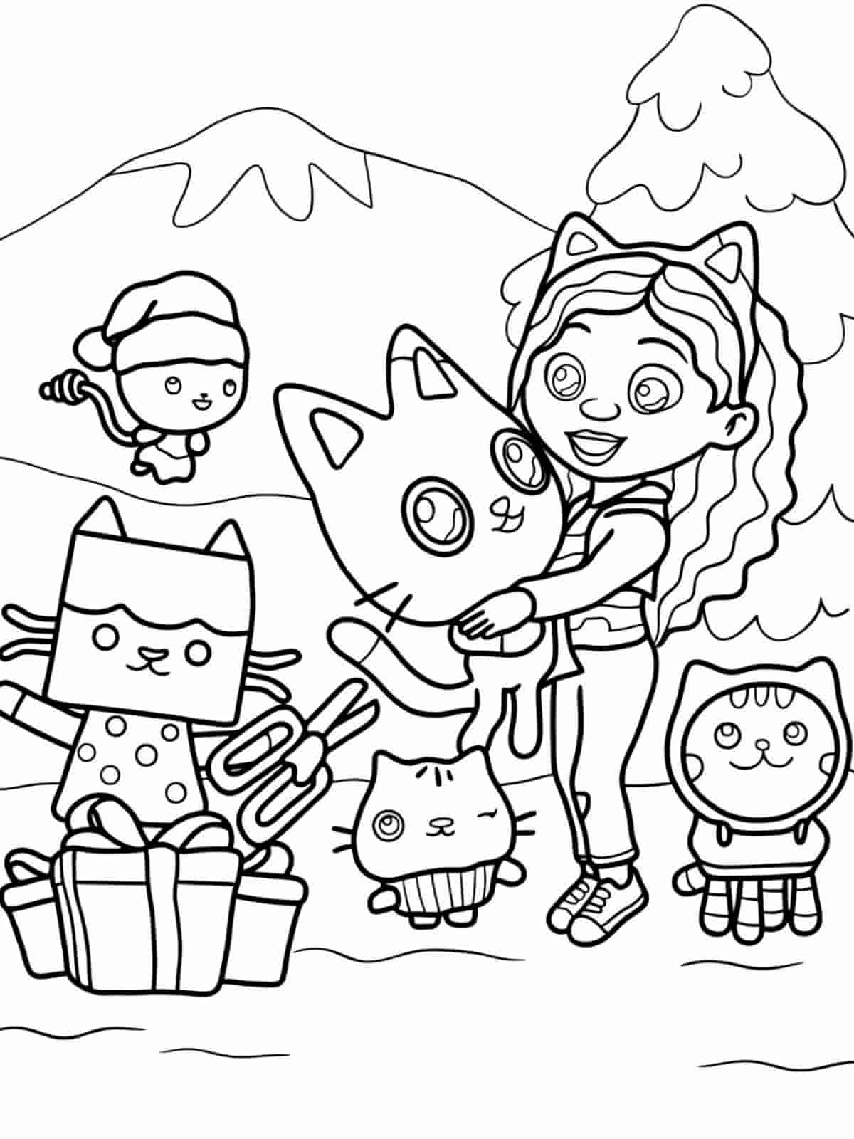 Gabbys Dollhouse Cake Decorating Coloring Pages For Kids