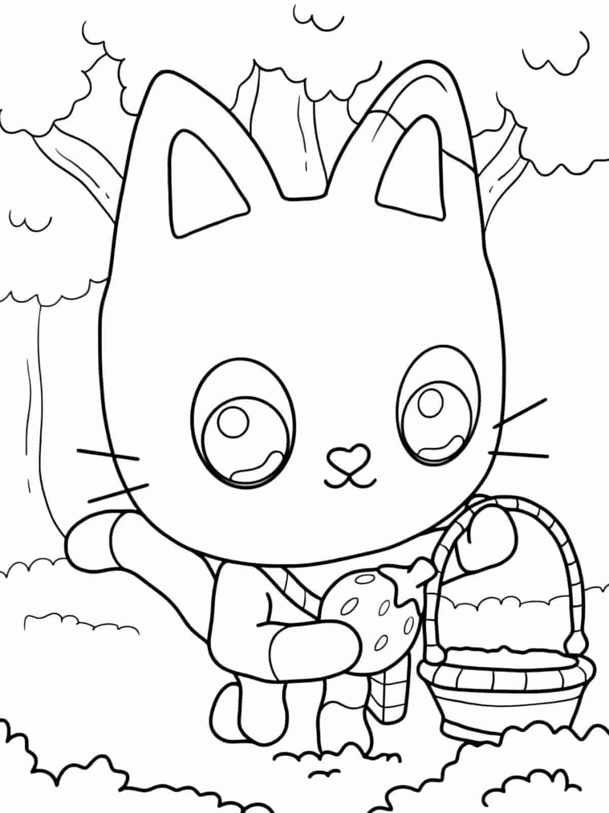 Gabbys Dollhouse Catrat Coloring Pages For Kids