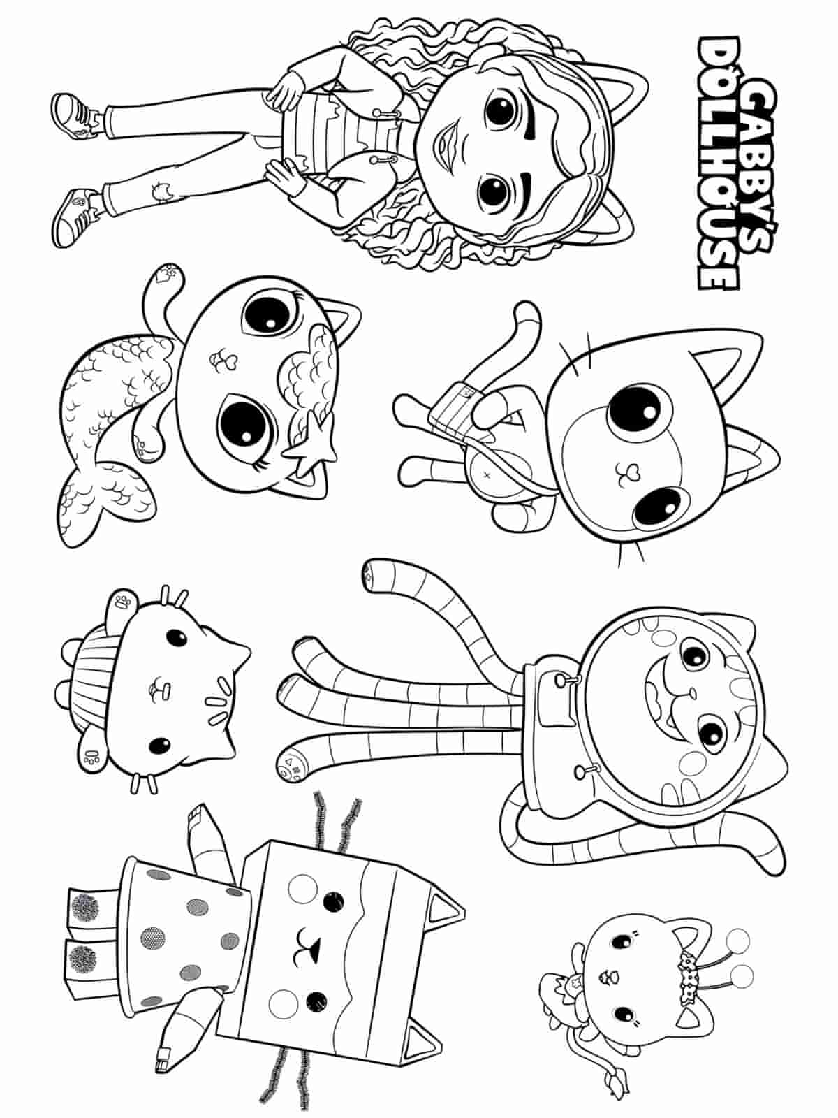 Gabbys Dollhouse Friendship Coloring Pages For Kids