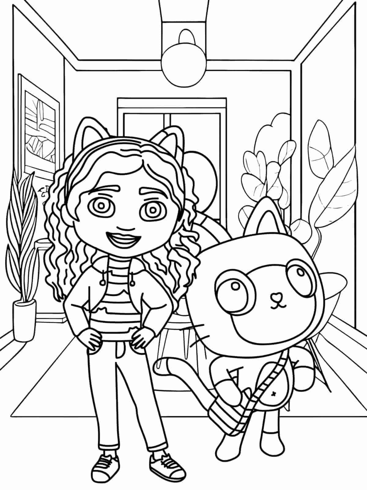 Gabbys Dollhouse Magic Adventure Coloring Pages For Kids