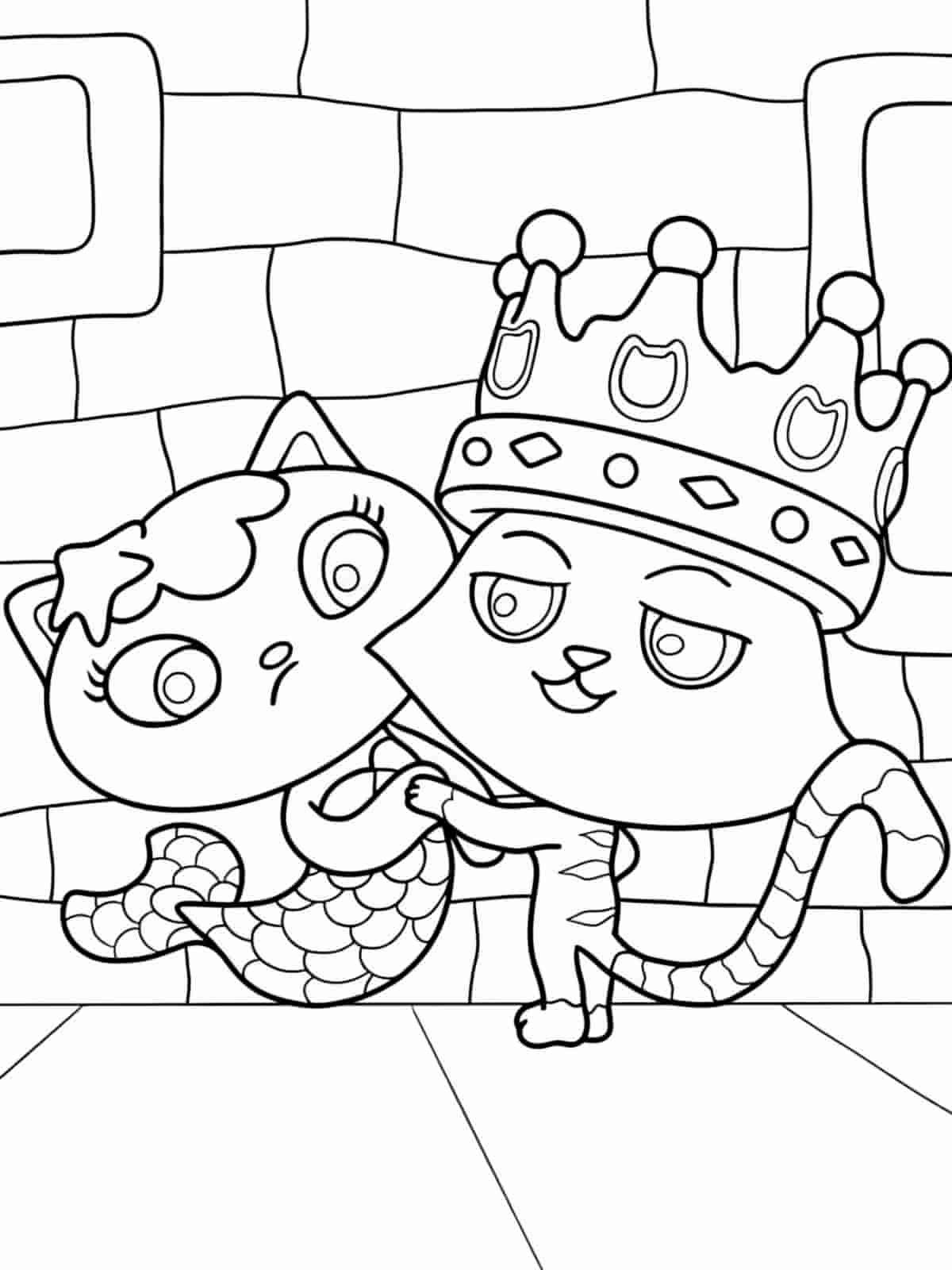 Gabbys Dollhouse Mercat Coloring Pages For Kids