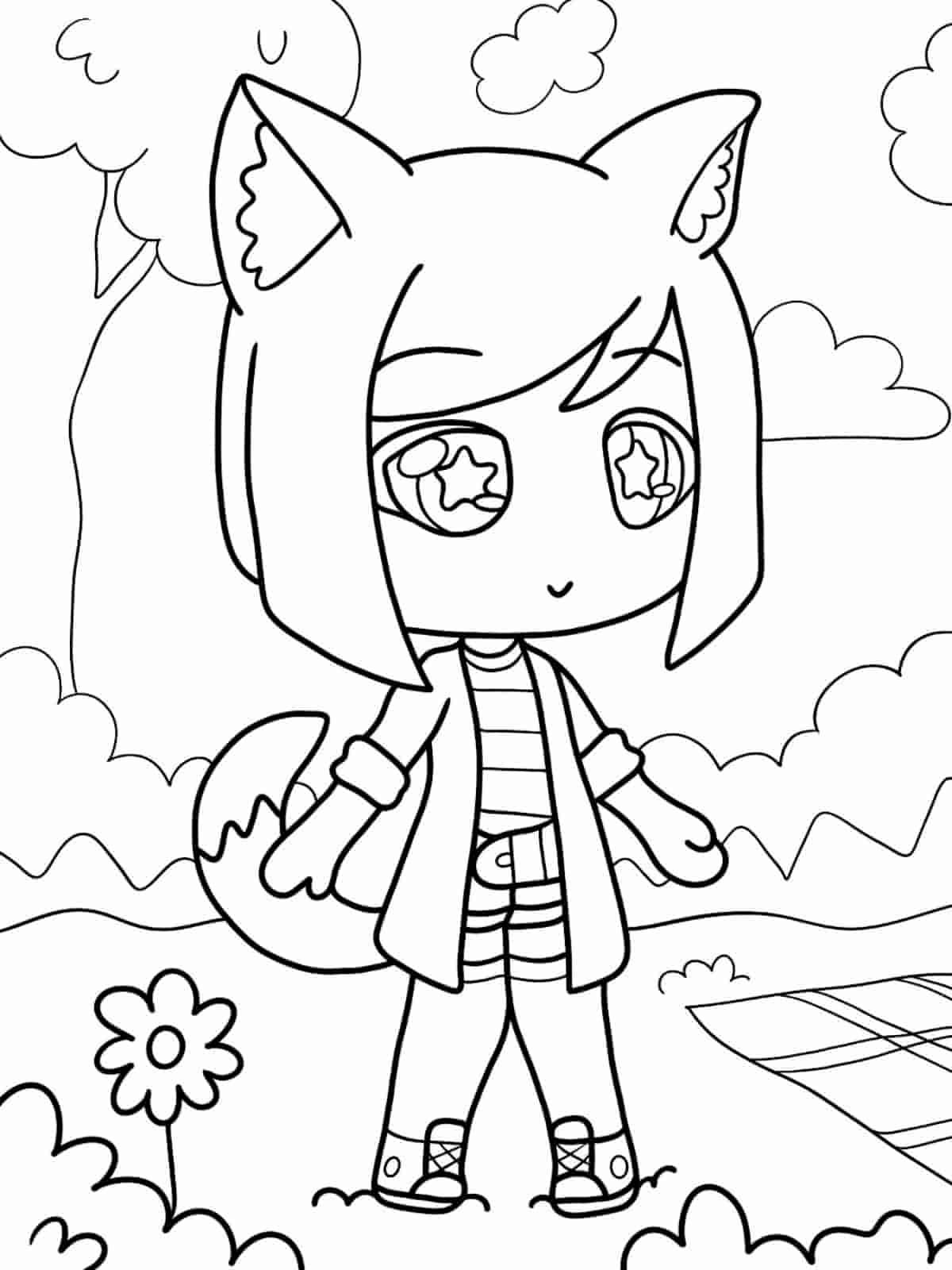 Gacha Life Anime Style Coloring Pages