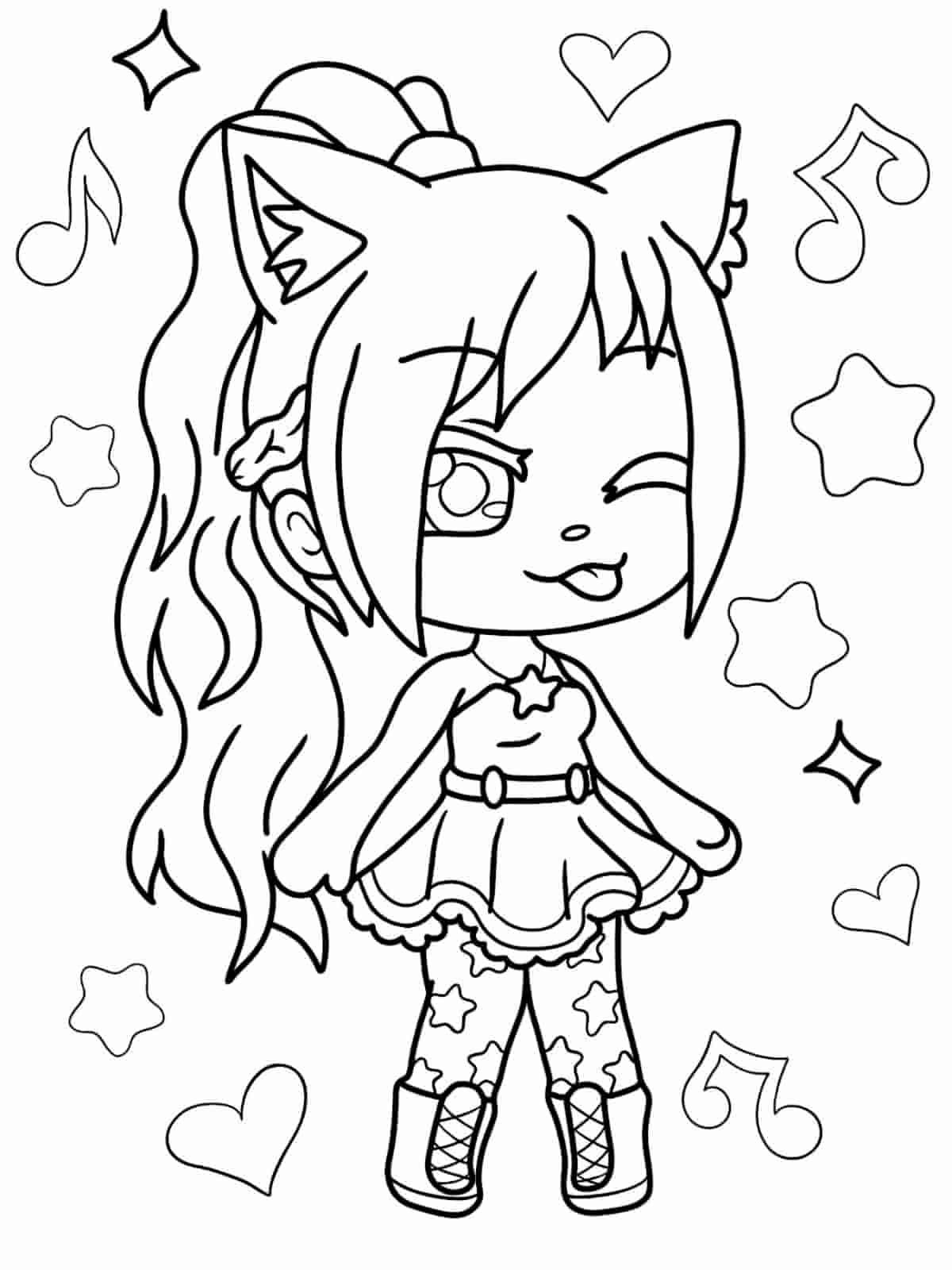 Gacha Life Birthday Coloring Pages