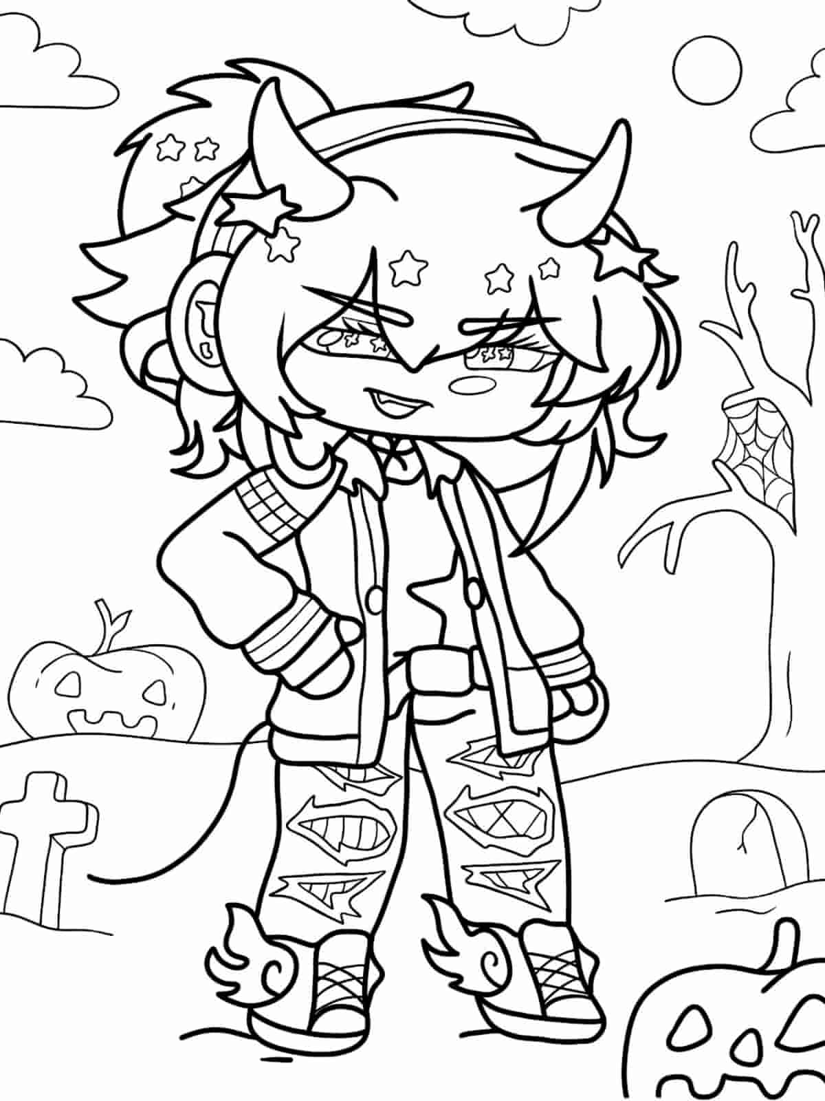 Gacha Life Cute Outfits Coloring Pages