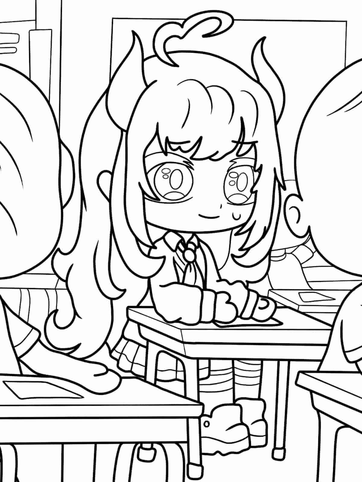 Gacha Life Superhero Coloring Pages