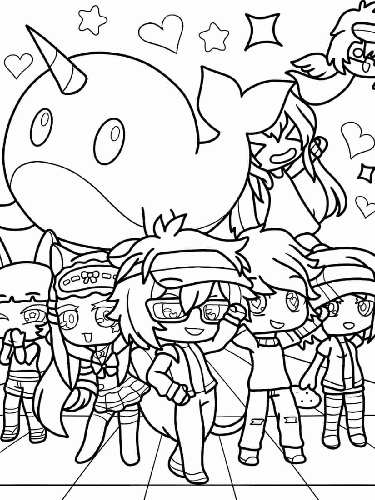 Gacha Life Sweethearts Coloring Pages