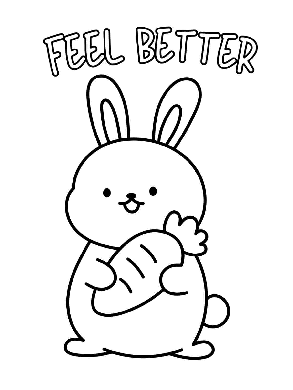 Get Well Soon Bunny Coloring Pages