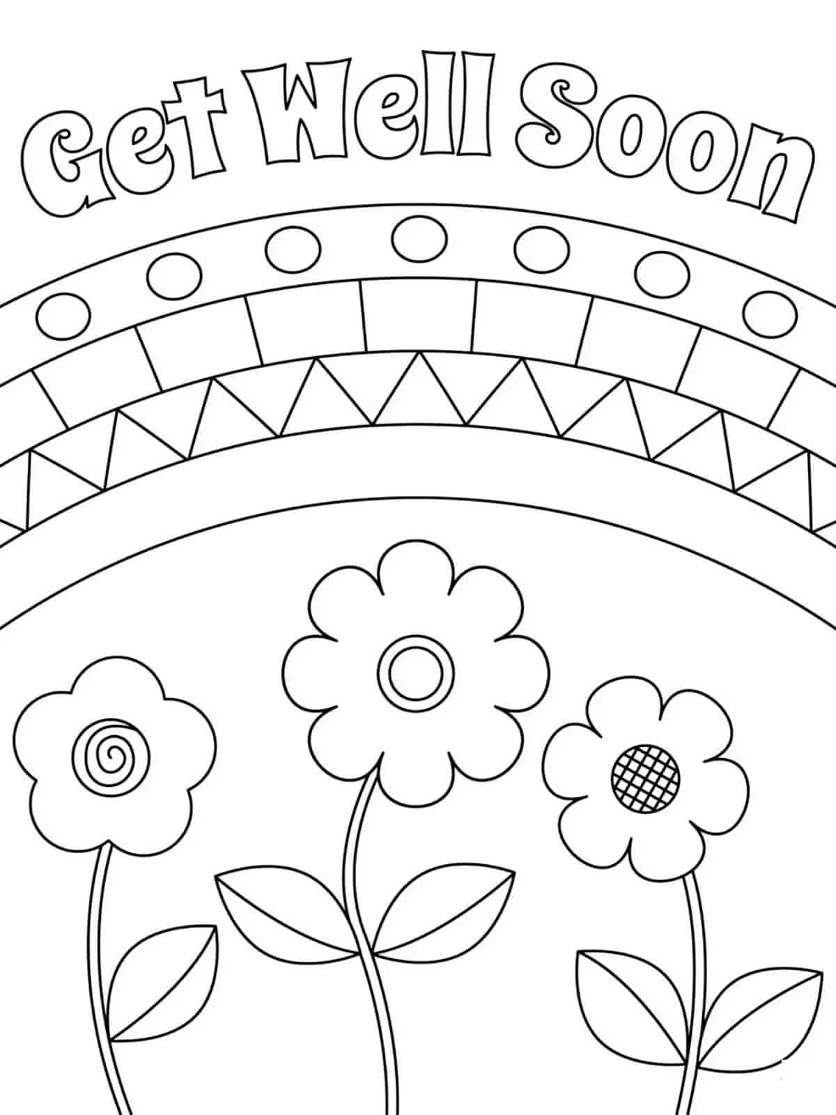 Get Well Soon Coloring Pages For Kids