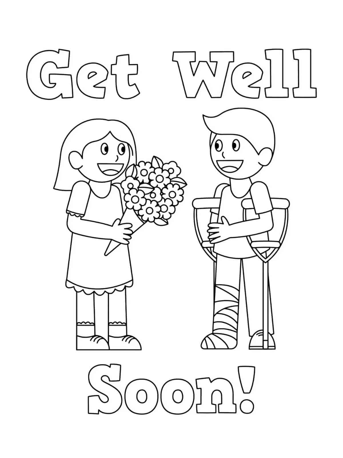 Get Well Soon Flowers Coloring Pages