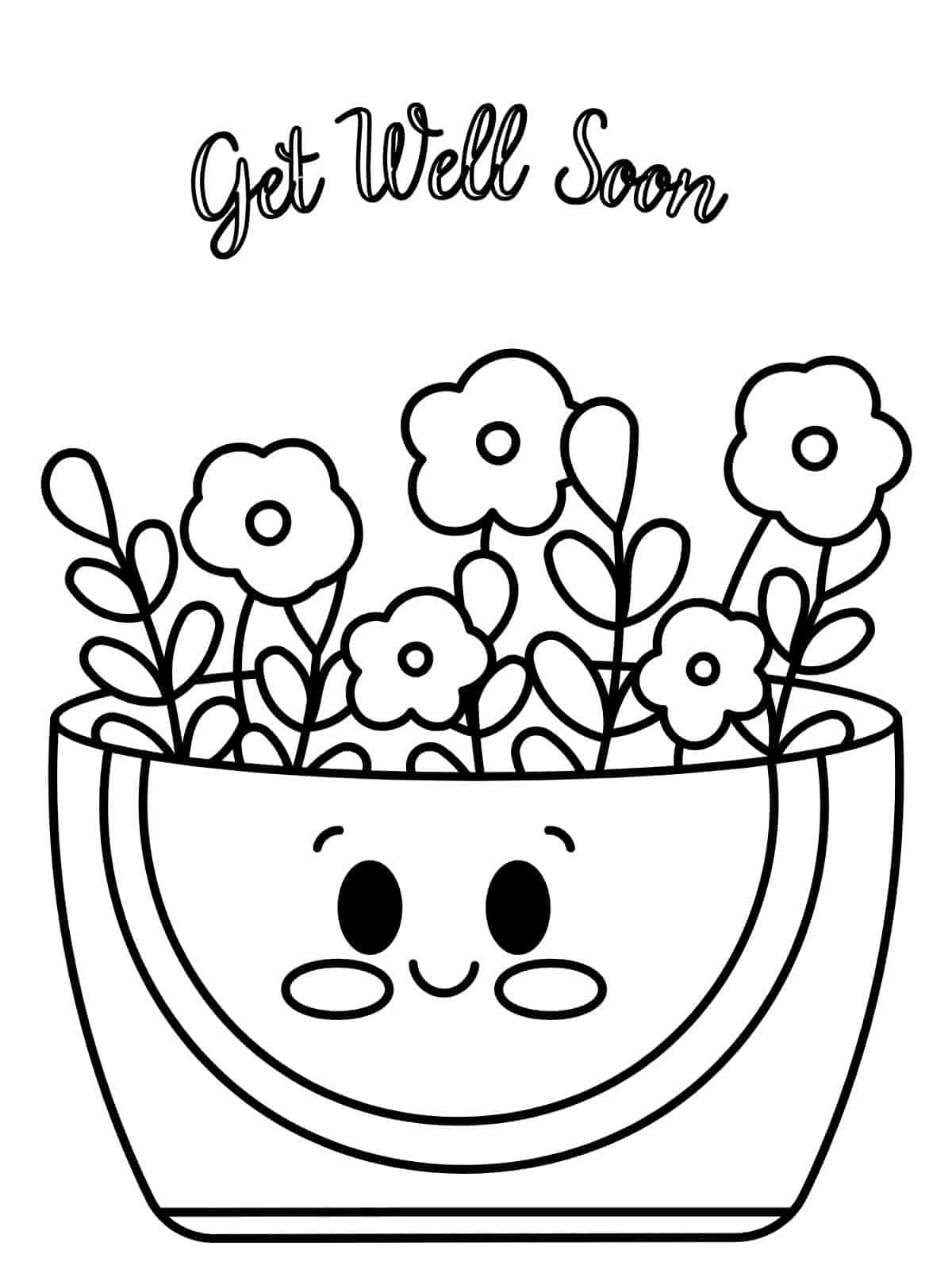 Get Well Soon Gifts Coloring Pages For Kids