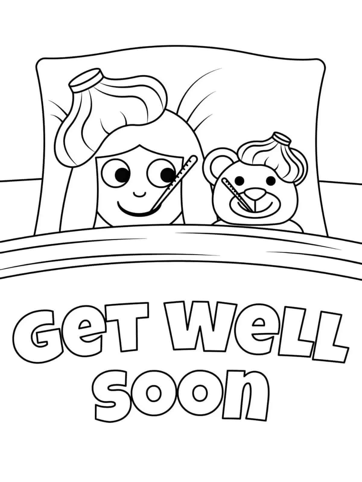 Get Well Soon Gifts Coloring Pages