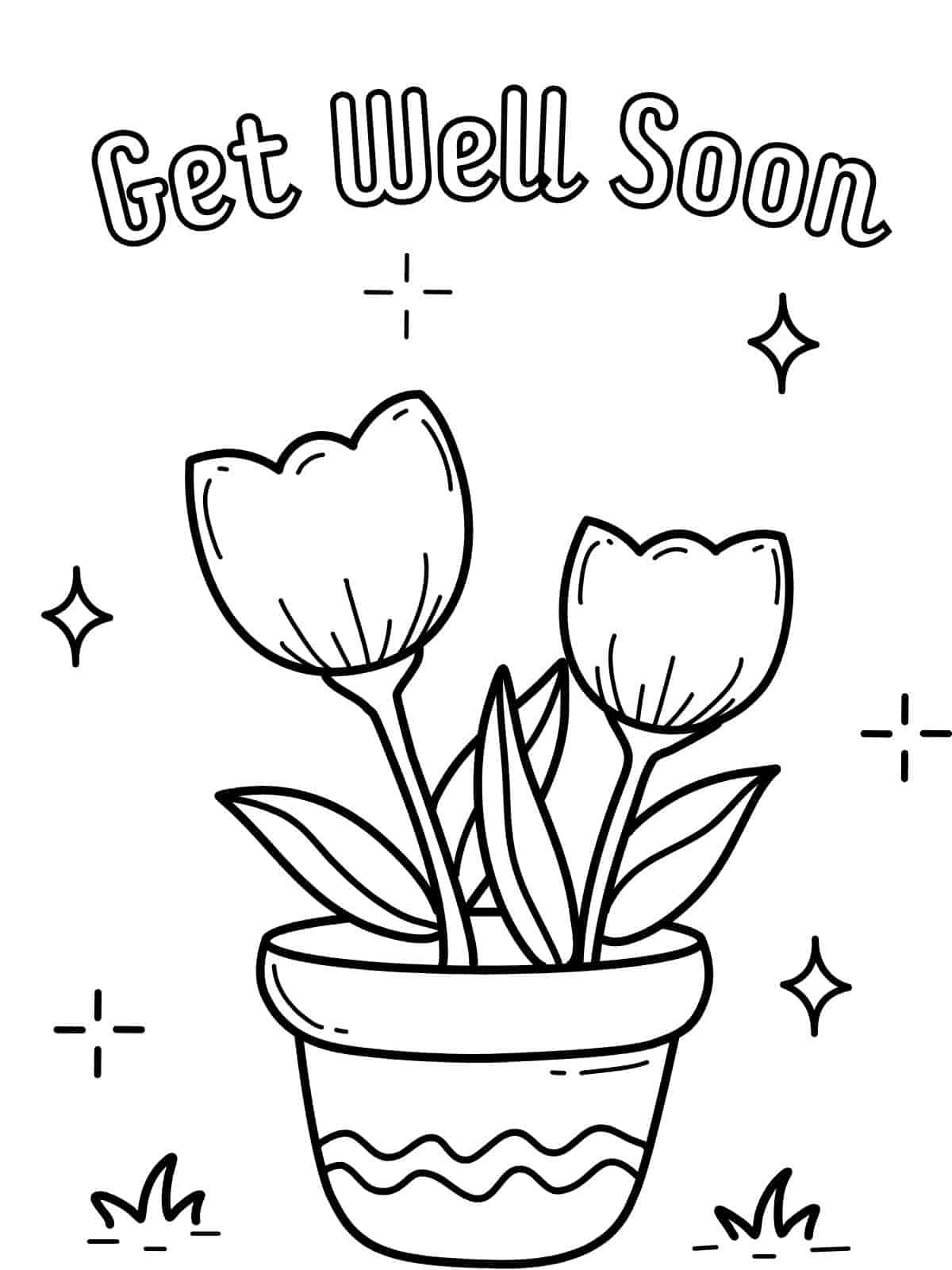 Get Well Soon Messages Coloring Pages