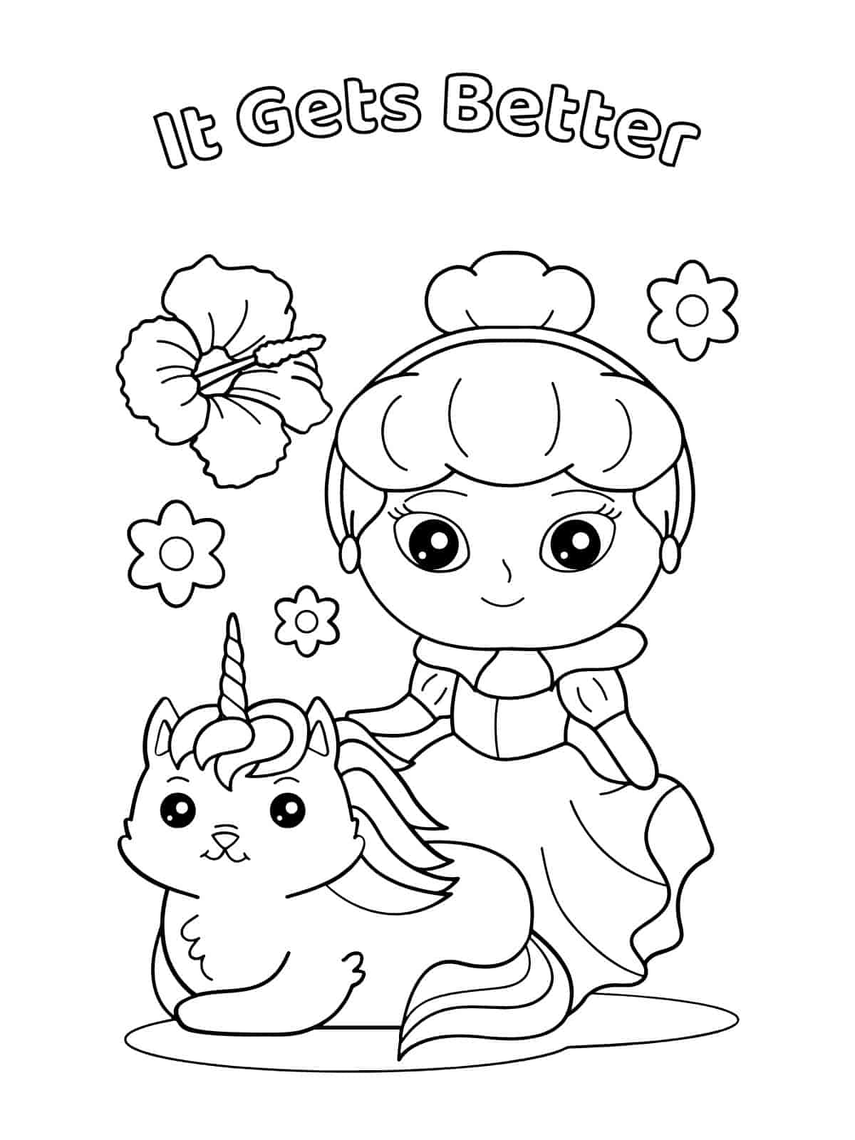 Get Well Soon Positive Affirmations Coloring Pages