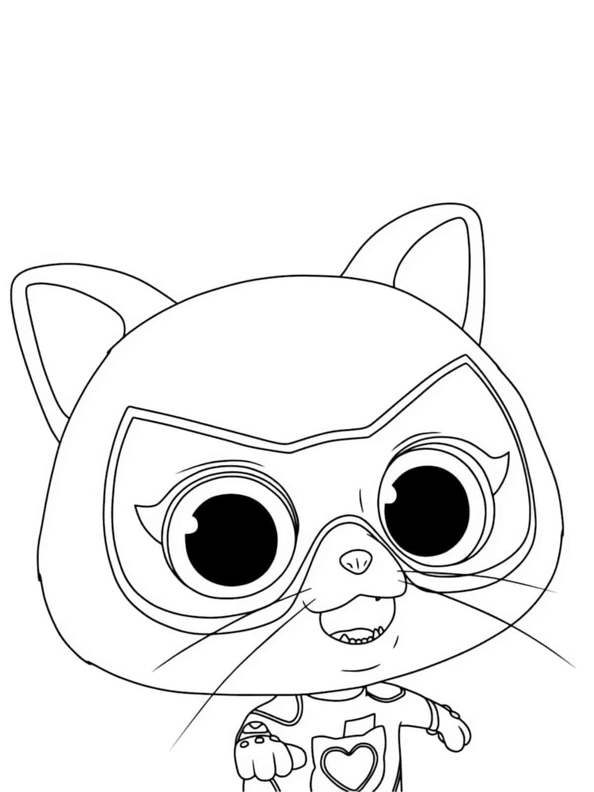 Ginger The Ninja Cat Coloring Pages