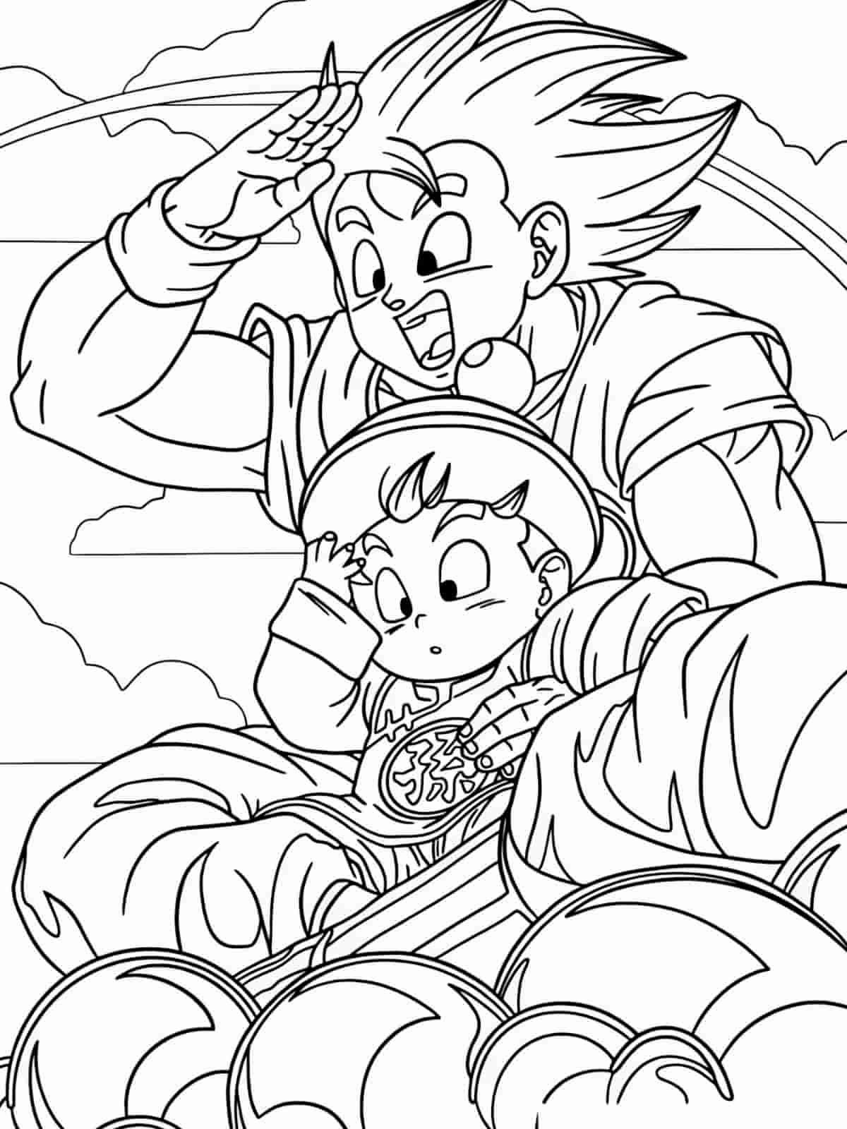 Goku And Bulma Coloring Pages