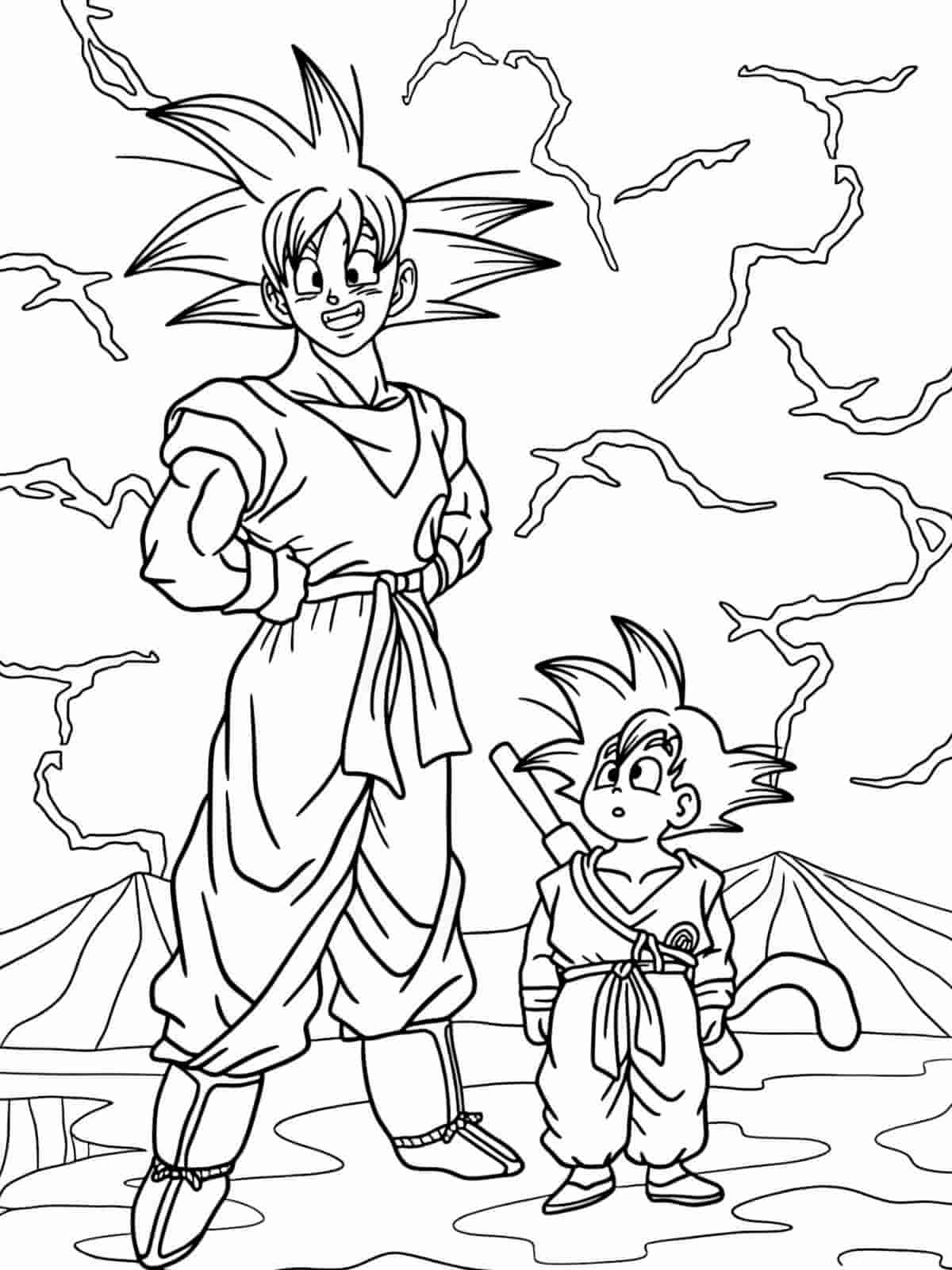 Goku And Dragon Balls Coloring Pages