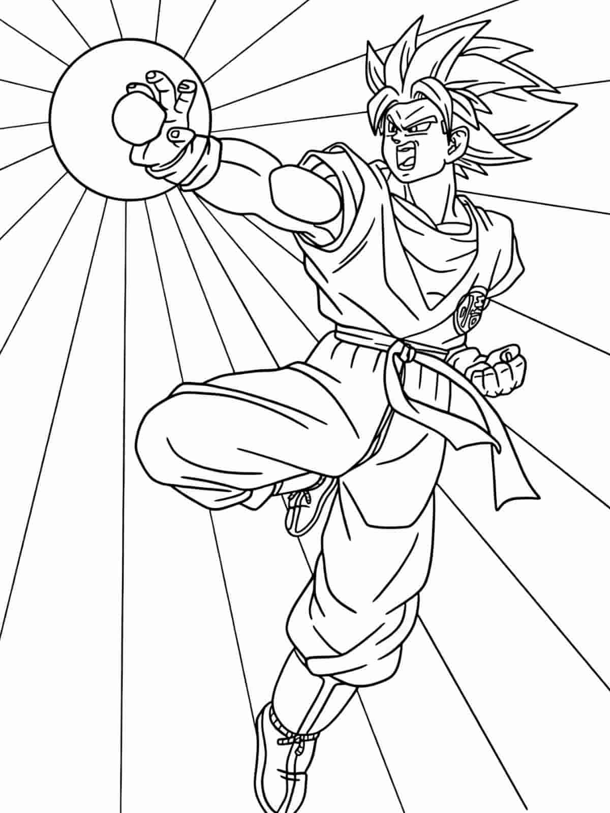 Goku And Gohan Coloring Pages