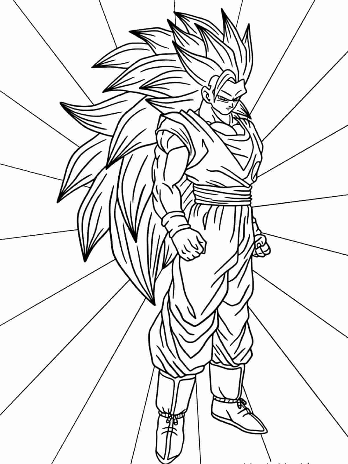 Goku Family Coloring Pages