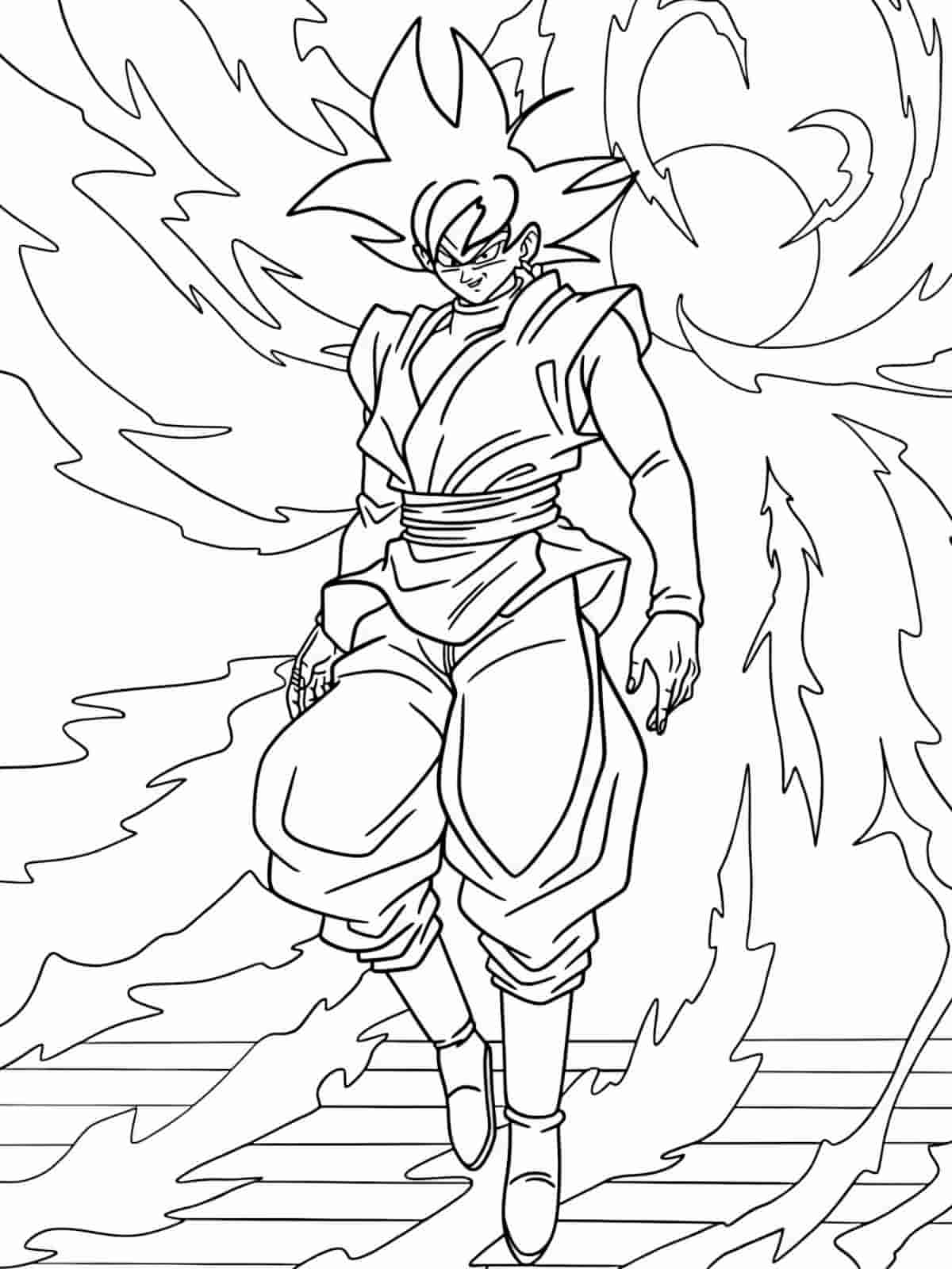 Goku In Battle Coloring Pages