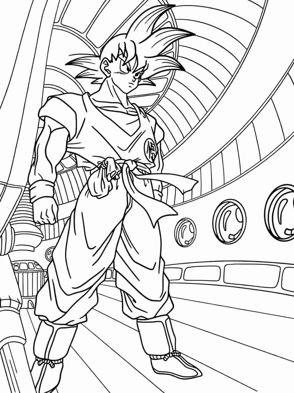 Goku Kamehameha Coloring Pages