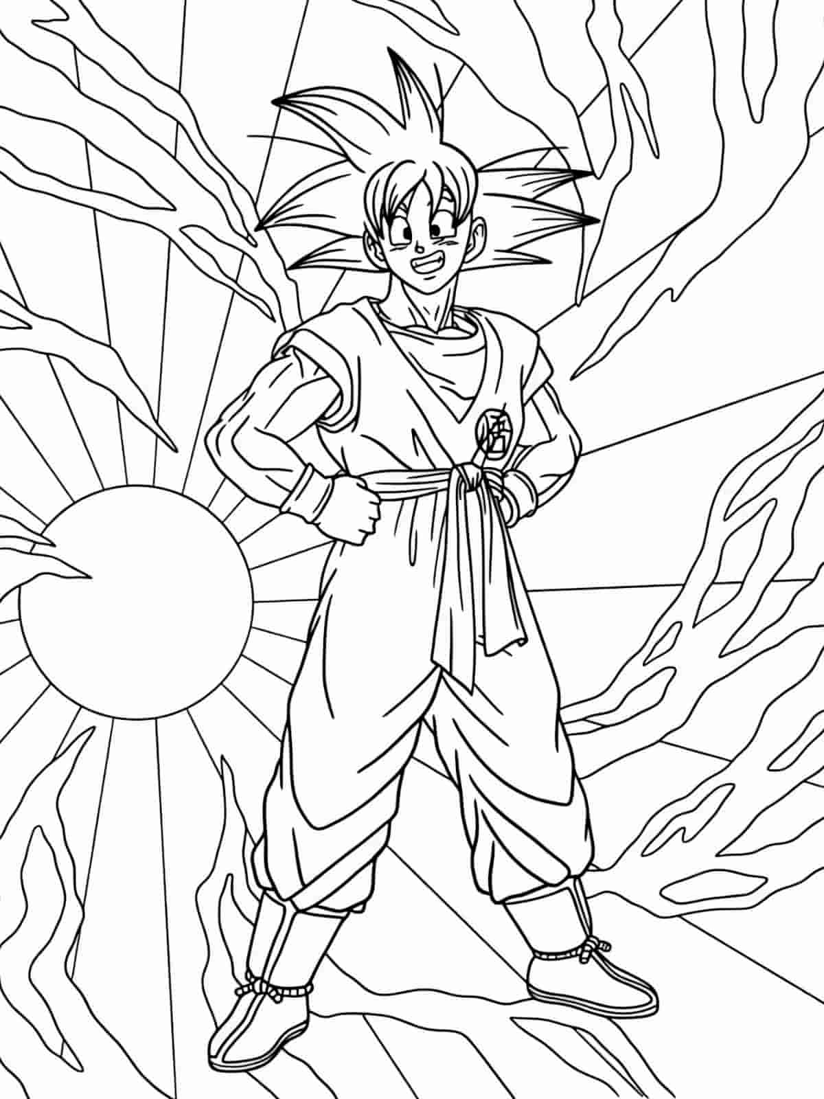 Goku Super Saiyan Coloring Pages