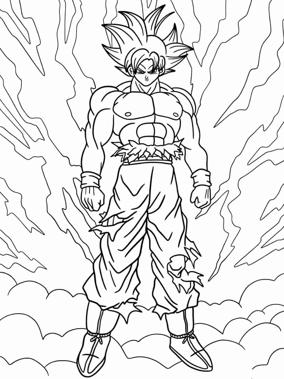 Goku Ultra Instinct Coloring Pages