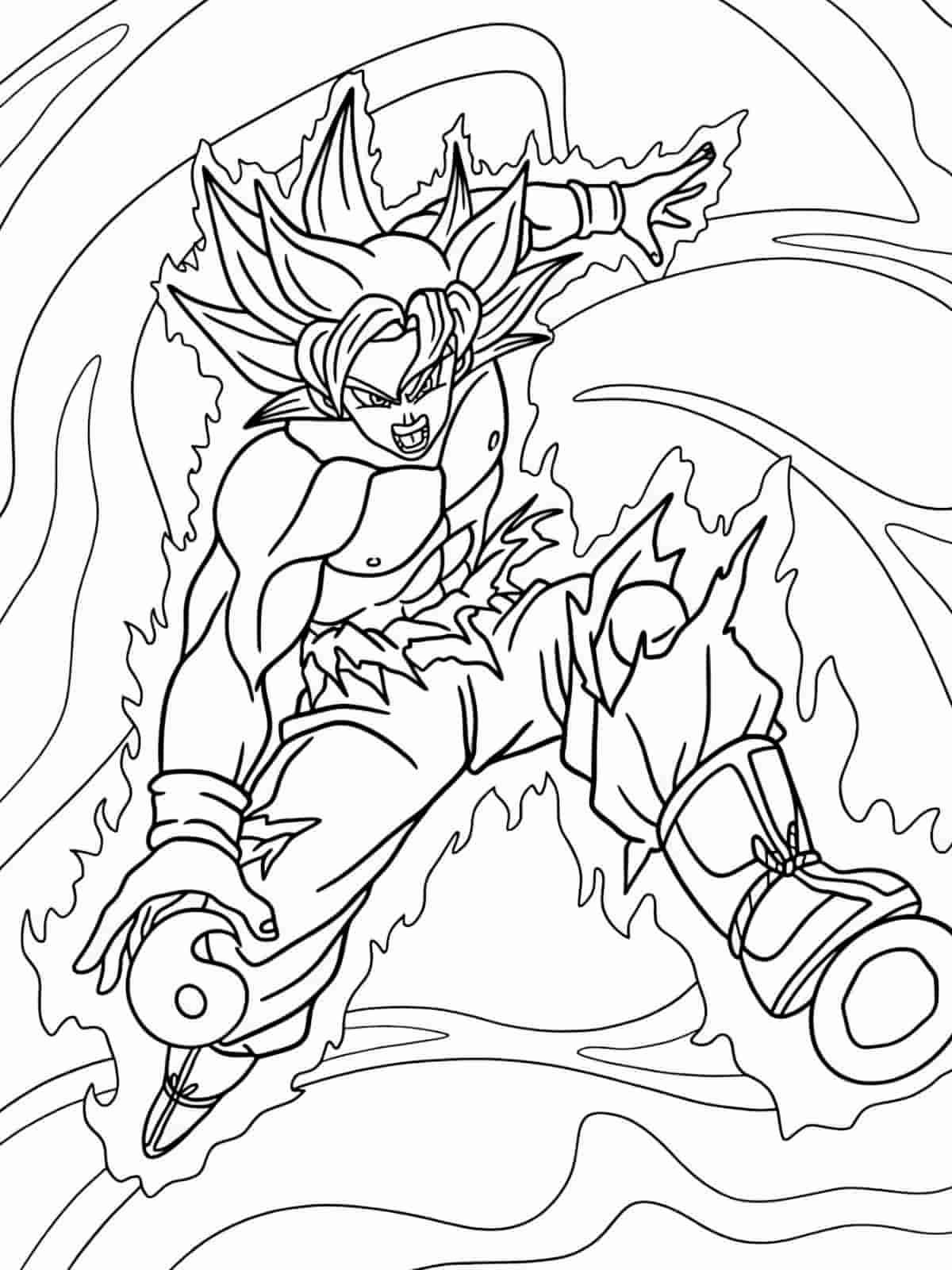 Goku Vs Broly Coloring Pages