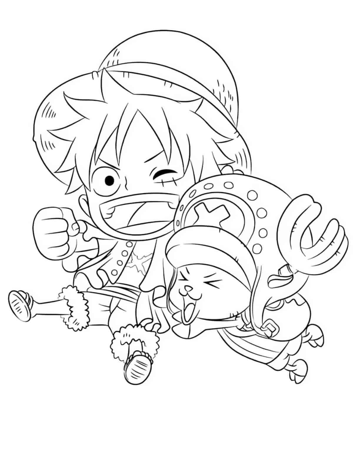 Goofy Luffy Coloring Pages