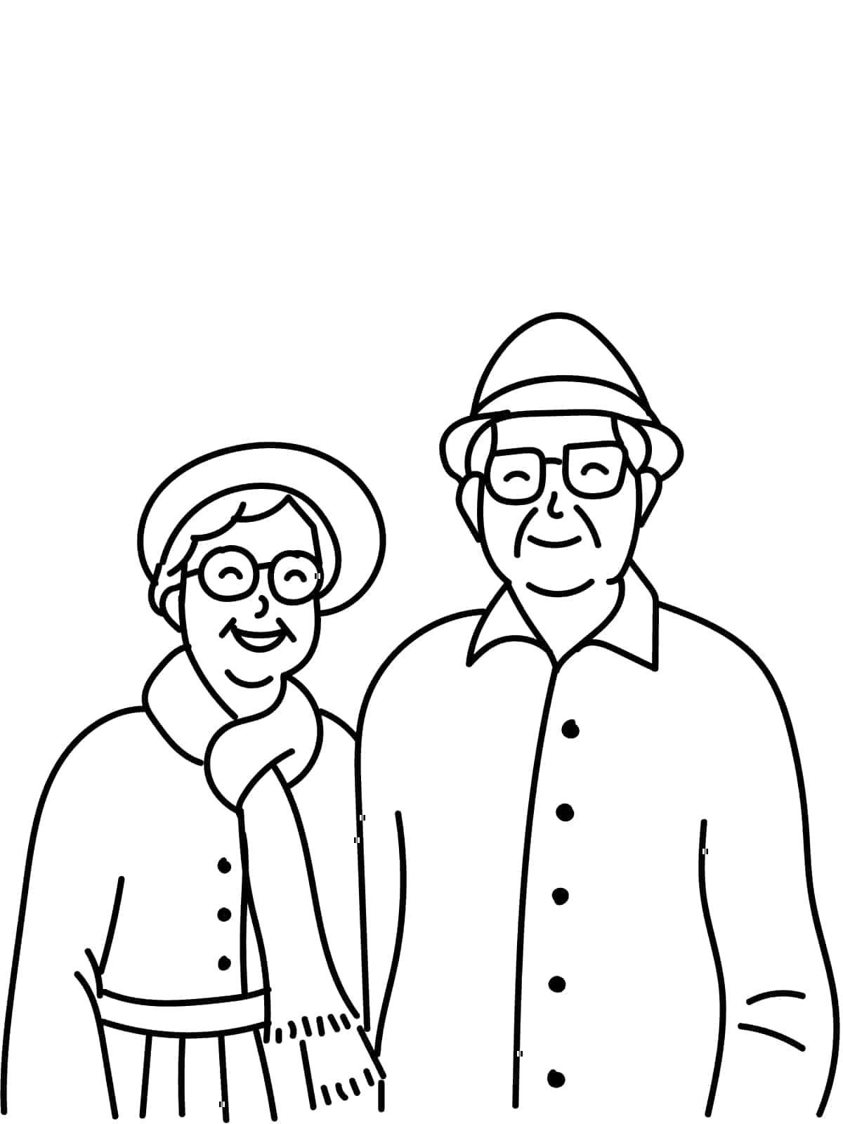 Grandparents Day Baking Coloring Page