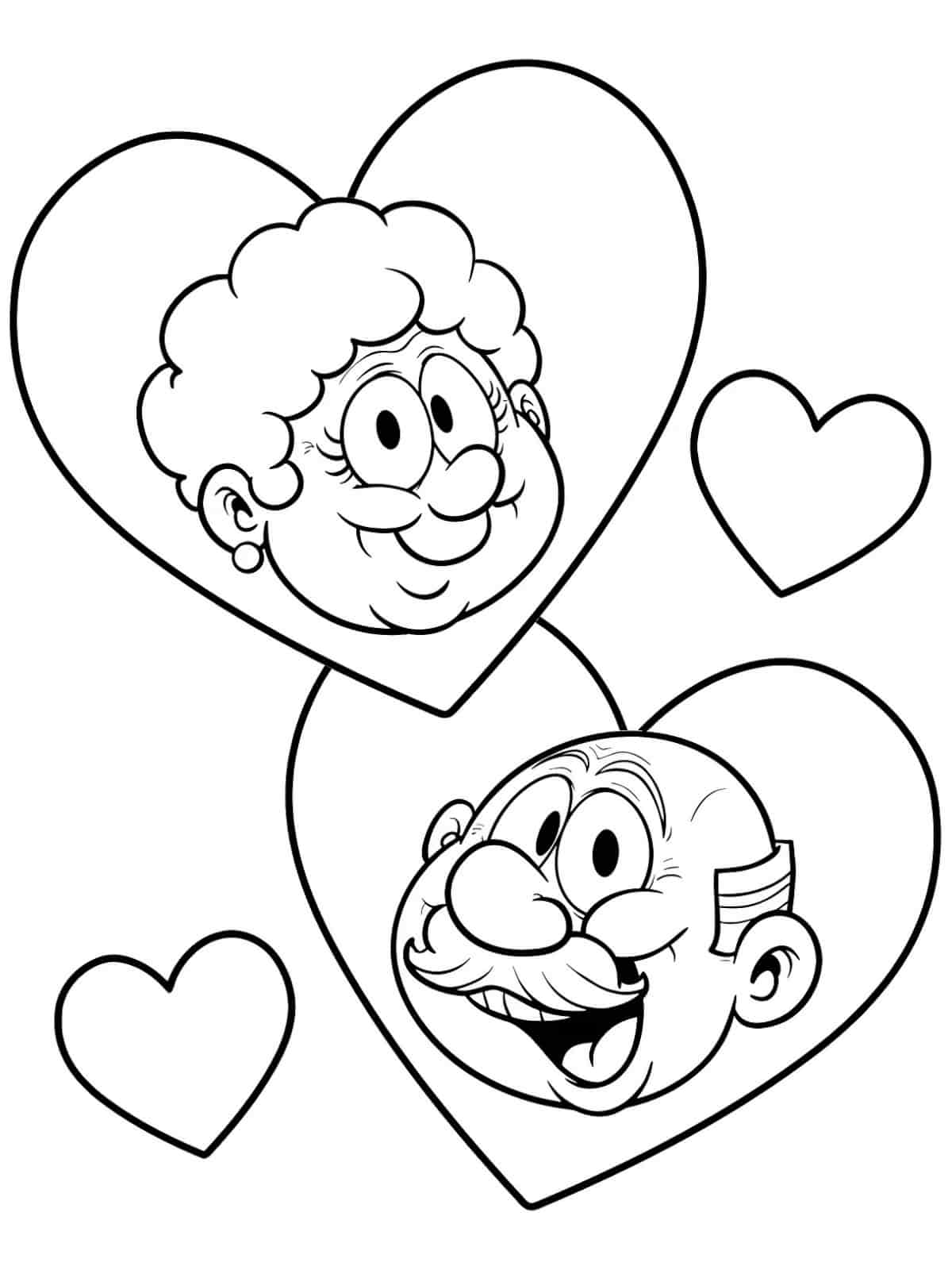 Grandparents Day Celebration Coloring Pages For Kids